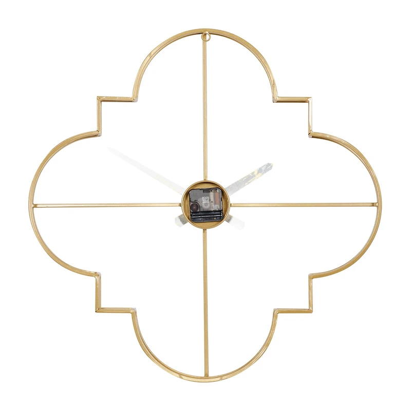 CosmoLiving by Cosmopolitan 24" Gold Metal Glam Wall Clock