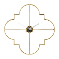 CosmoLiving by Cosmopolitan 24" Gold Metal Glam Wall Clock