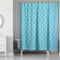 Simple Snowflake Shower Curtain