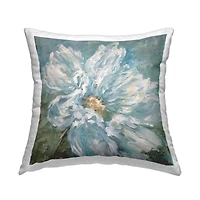Stupell Industries Traditional White Flower Impressionist Style Petals Throw Pillow, 18" x 18"