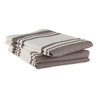 DII® Gray Chef Stripe Dish Towels, 3ct.