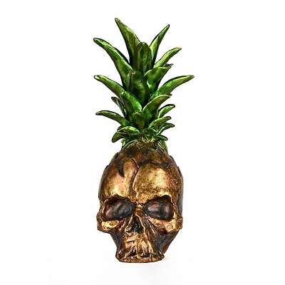 14" Pineapple Skull Halloween Decoration