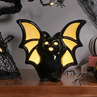 8" Black Bat LED Ceramic Tabletop Décor by Ashland®