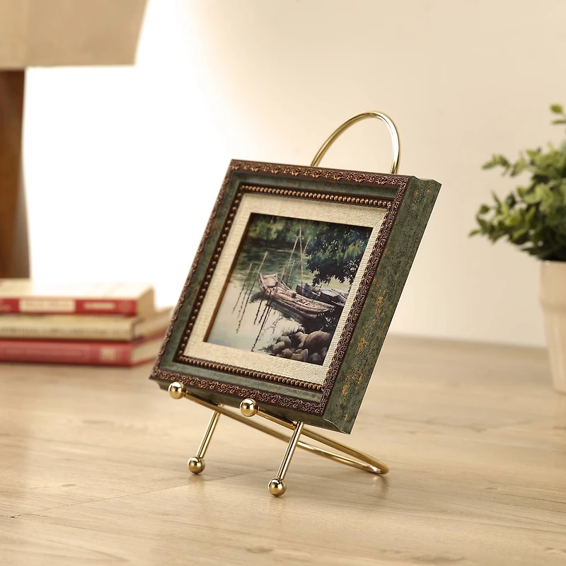 Golden Curved Wire Photo Easel by Studio Décor®