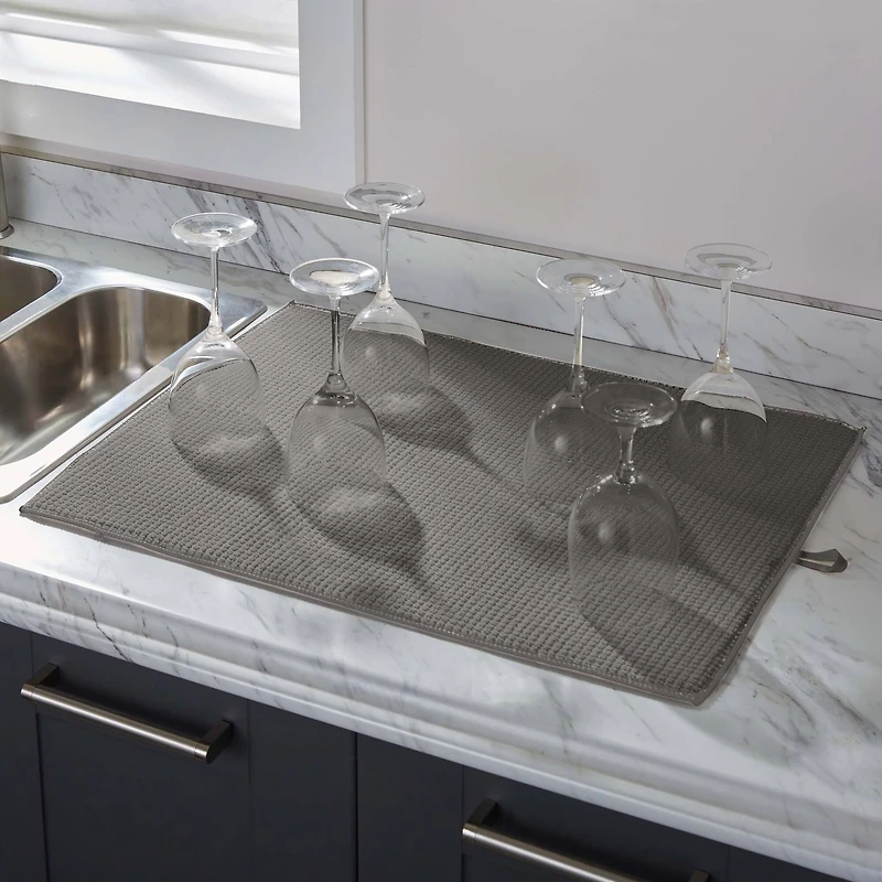 Kitchen Details Jumbo Gray Drying Mats, 2ct.