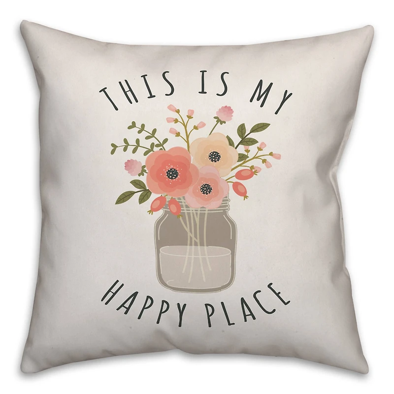 This is My Happy Place Throw Pillow