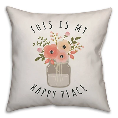 This is My Happy Place Throw Pillow