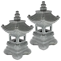 Design Toscano 13.5" Chengdu Pagoda Lantern Statue, 2ct.