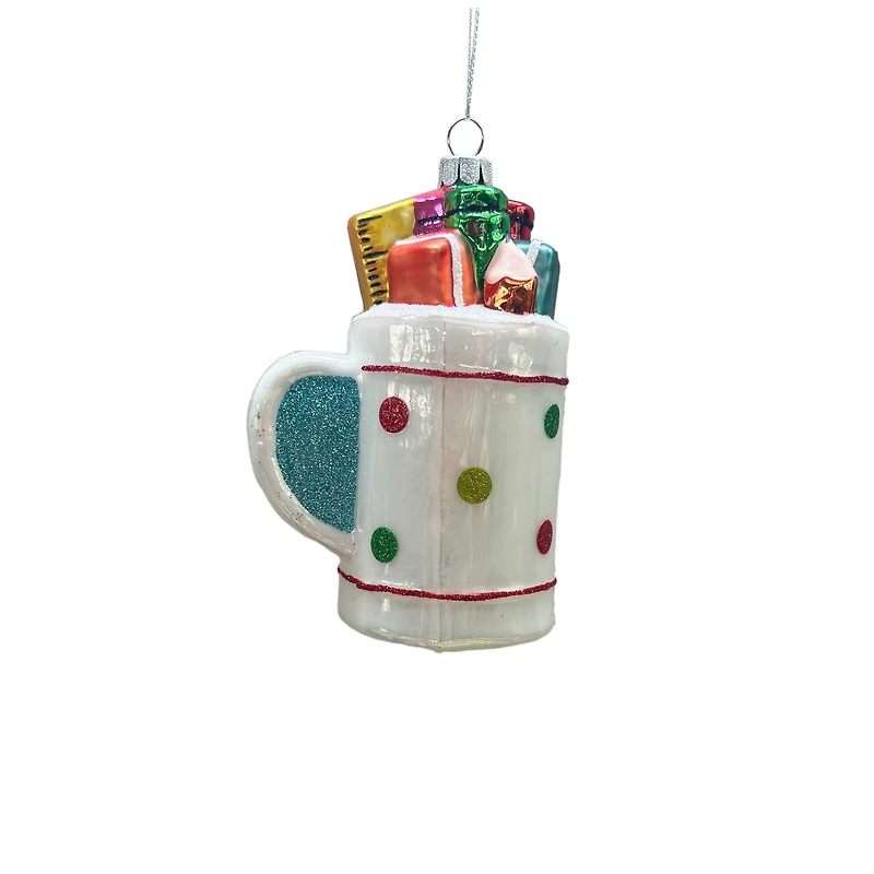 4" Pencil Mug Glass Ornament by Ashland®, 1pc.
