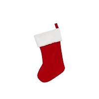 18" Classic Red with White Faux Fur Stocking by Ashland®
