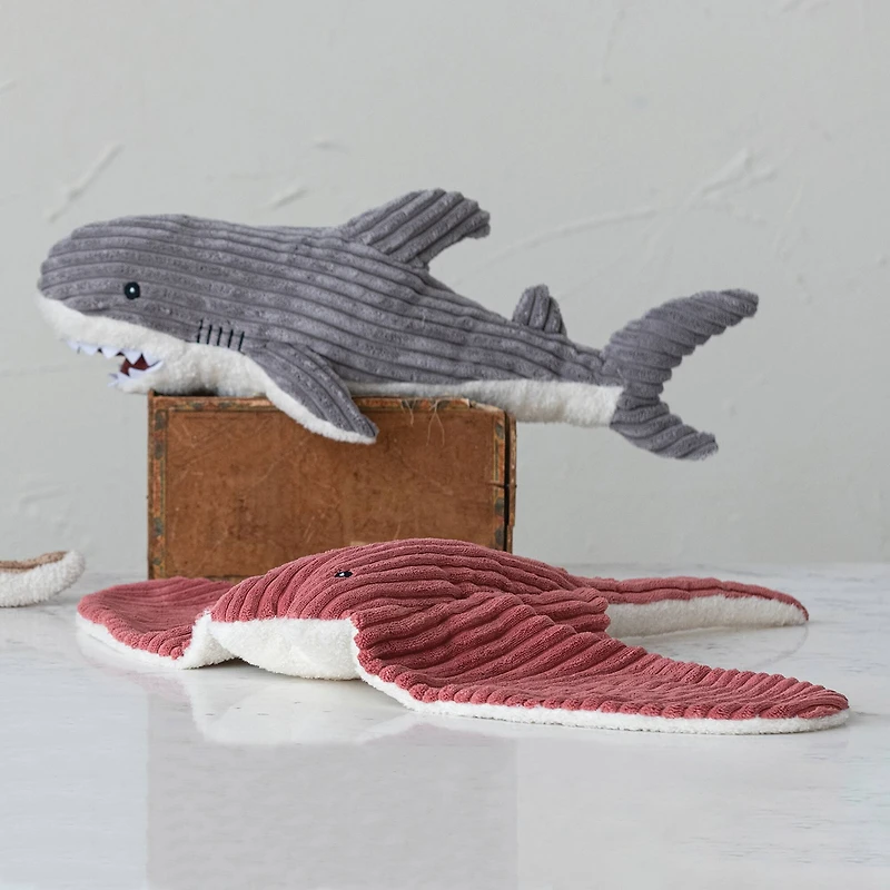 Hello Honey® 25" Rust Plush Corduroy Manta Ray