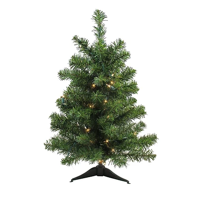 3ft. Pre-Lit Full Canadian Pine Artificial Christmas Tree, Clear Lights
