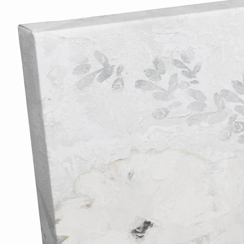 Florals In Gray 30" x 20" Canvas Wall Art