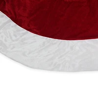 5ft. Red & White Velvet Christmas Tree Skirt