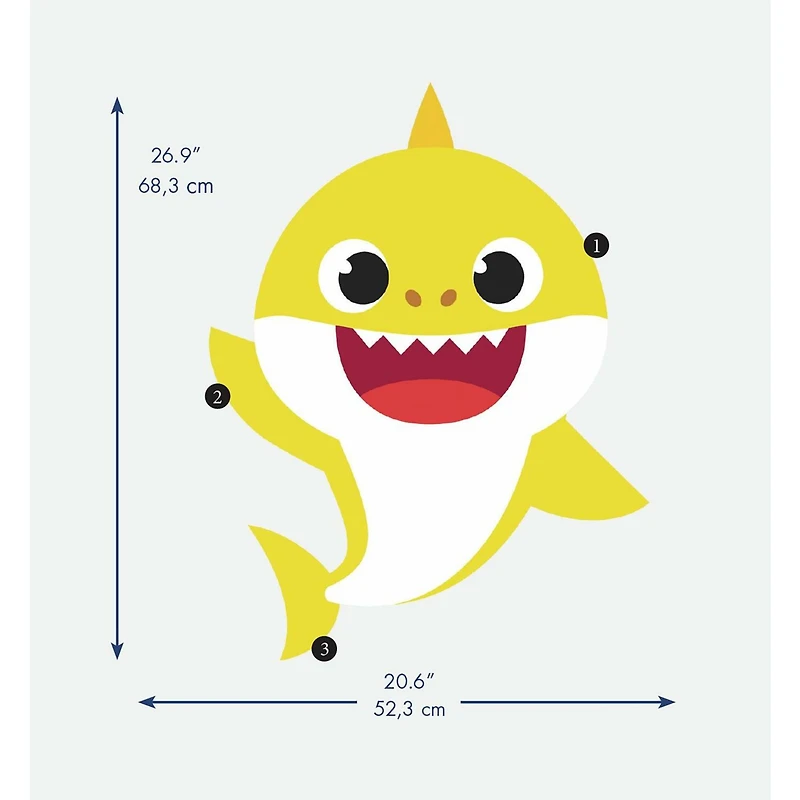 RoomMates Baby Shark Peel & Stick Giant Wall Decals