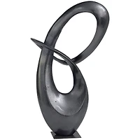 17" Dark Gray Aluminum Abstract Sculpture