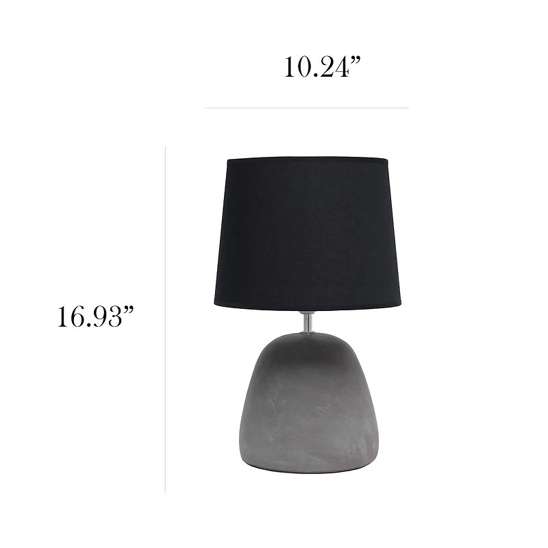 Simple Designs™ 17" Round Concrete Table Lamp