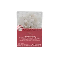 18ct. Warm White LED White Snowflake String Lights on Silver Wire by Ashland®