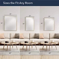 Head West Brassy Gold Spectrum Metal Rectangular Bathroom Vanity Mirror