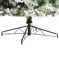 10ft. Pre-Lit Flocked Vermont Mixed Pine Artificial Christmas Tree, Clear LED Lights