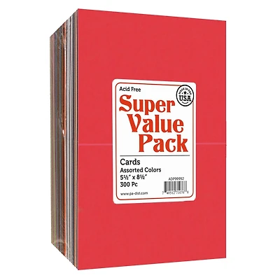 PA Paper™ Accents Super Value 5.5" x 8.5" Cards, 300ct.