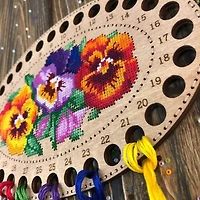 Wonderland Crafts Flowers Numbered Embroidery Thread Organizer