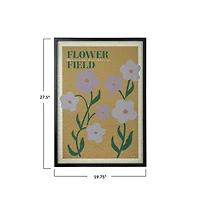 Hello Honey® Framed Flower Field Textured Paper Wall Décor