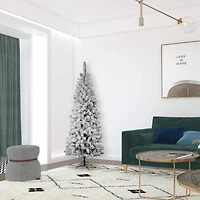 6.5ft. Unlit Flocked Pacific Pine Artificial Christmas Tree