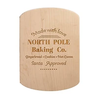 North Pole Baking Co. 11" x 8" Maple Oval Cutting Board