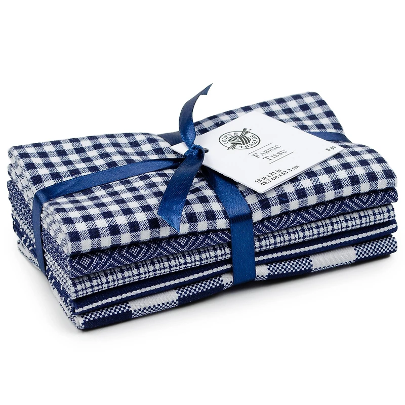 Blue Printed Fabric Bundle by Loops & Threads®