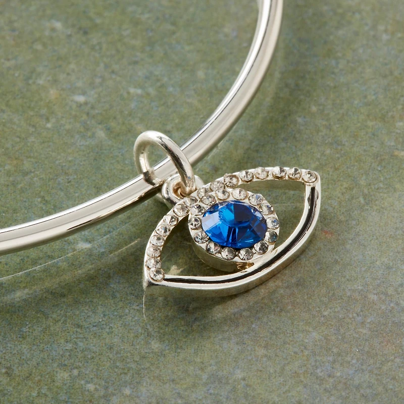 Charmalong™ Silver Plated Eye Charm by Bead Landing™