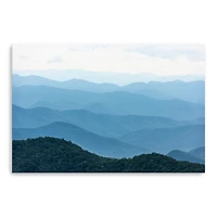 Blue Misty Mountain Landscape Canvas Giclee