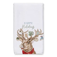 Holiday Deer Antlers Tea Towel Set