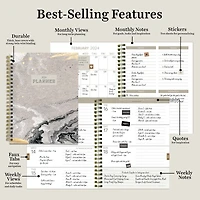 TF Publishing 2024 Stone & Marble Medium Weekly Monthly Planner