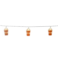 10ct. Warm White LED Pumpkin Latte String Lights by Ashland®