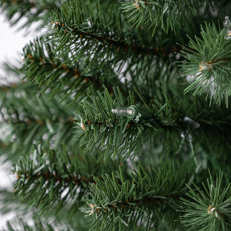 7ft. Pre-Lit Pencil Artificial Christmas Tree, Warm White Mini LED Lights by Ashland®