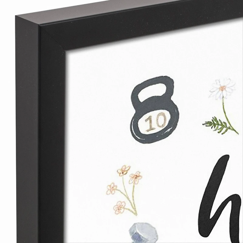 Home Sweet Home Gym 16" x 20" Black Framed Canvas