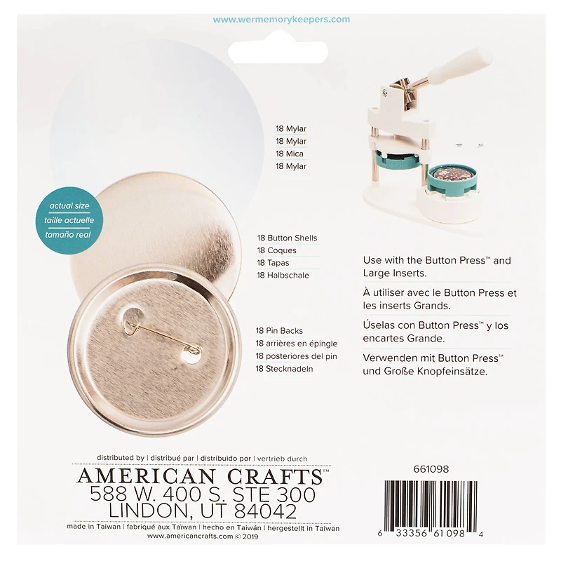 We R Memory Keepers® Button Press™ 2.25" Large Refill Pack, 54ct