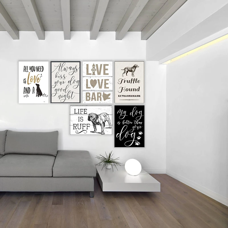 Stupell Industries Always Kiss Your Dog Goodnight Wall Plaque