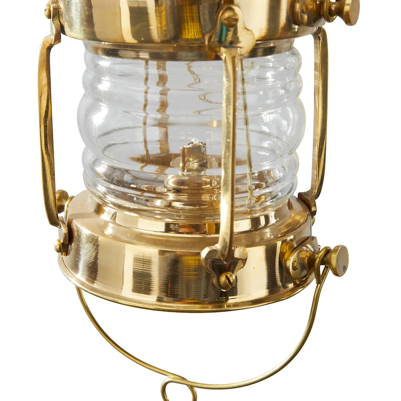 9" Gold Brass Candle Lantern