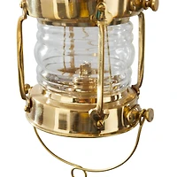 9" Gold Brass Candle Lantern