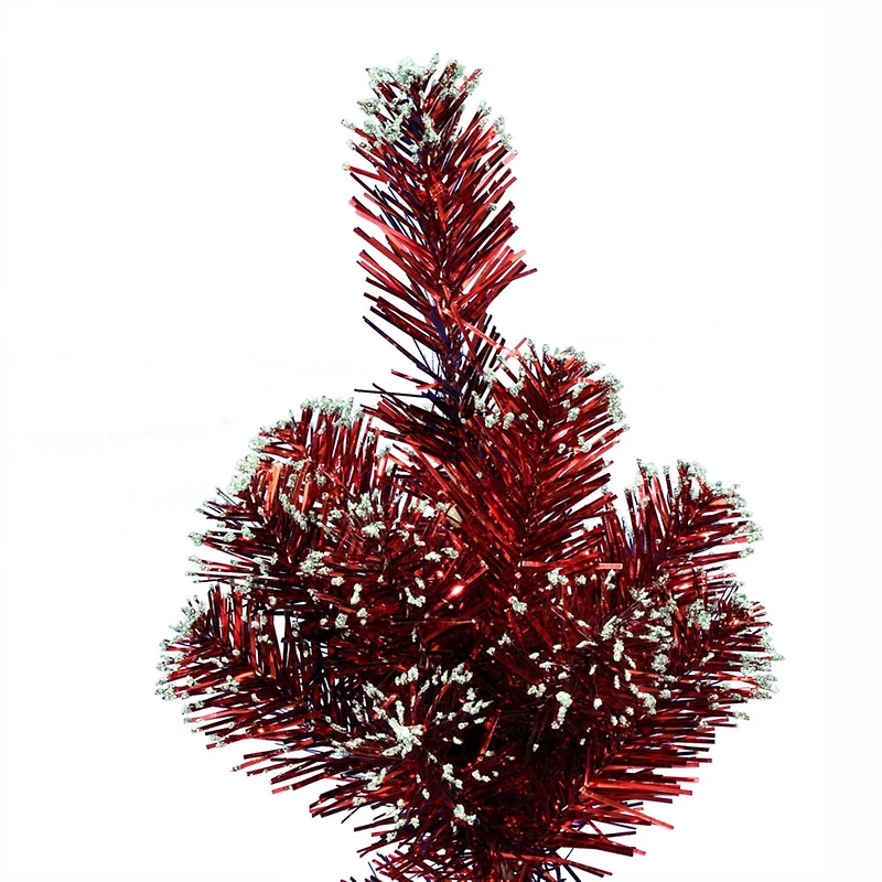 2ft. Unlit Dark Red Tinsel Artificial Christmas Tree