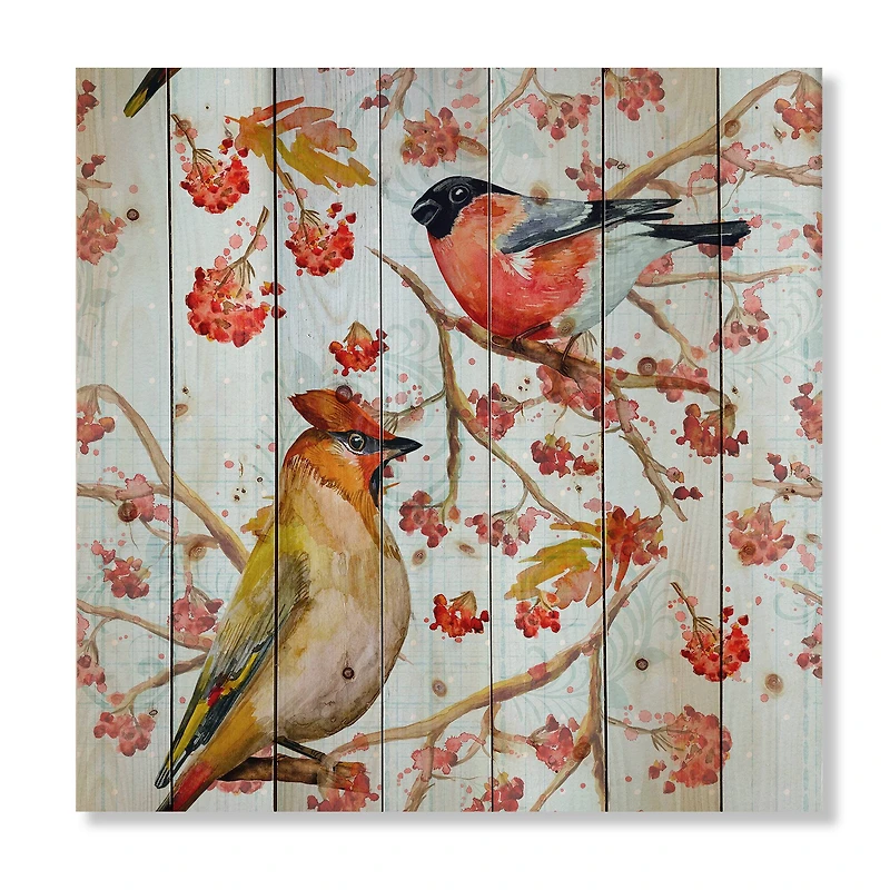 Designart - Two Birds On Branches During Autumn