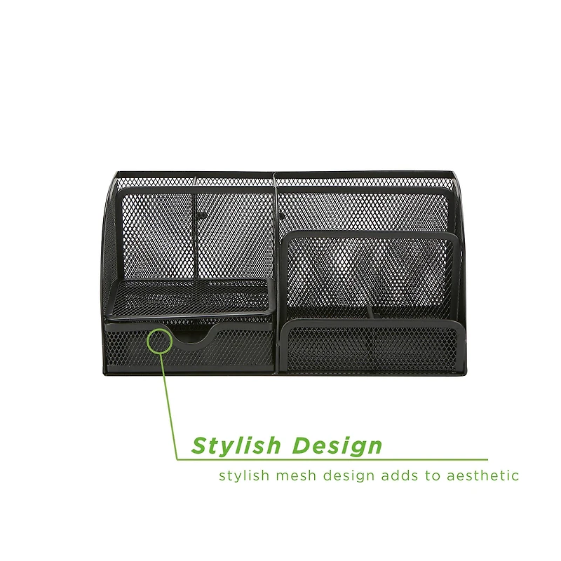 Mind Reader 7-Compartment Desk Organizer Supplies & Accessories Storage