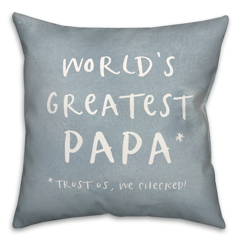 World’s Greatest Papa Throw Pillow