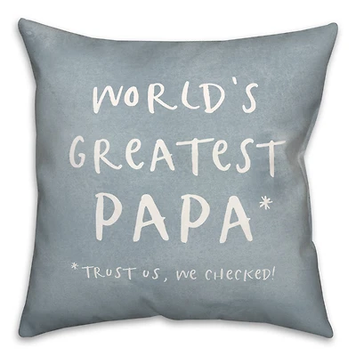 World’s Greatest Papa Throw Pillow