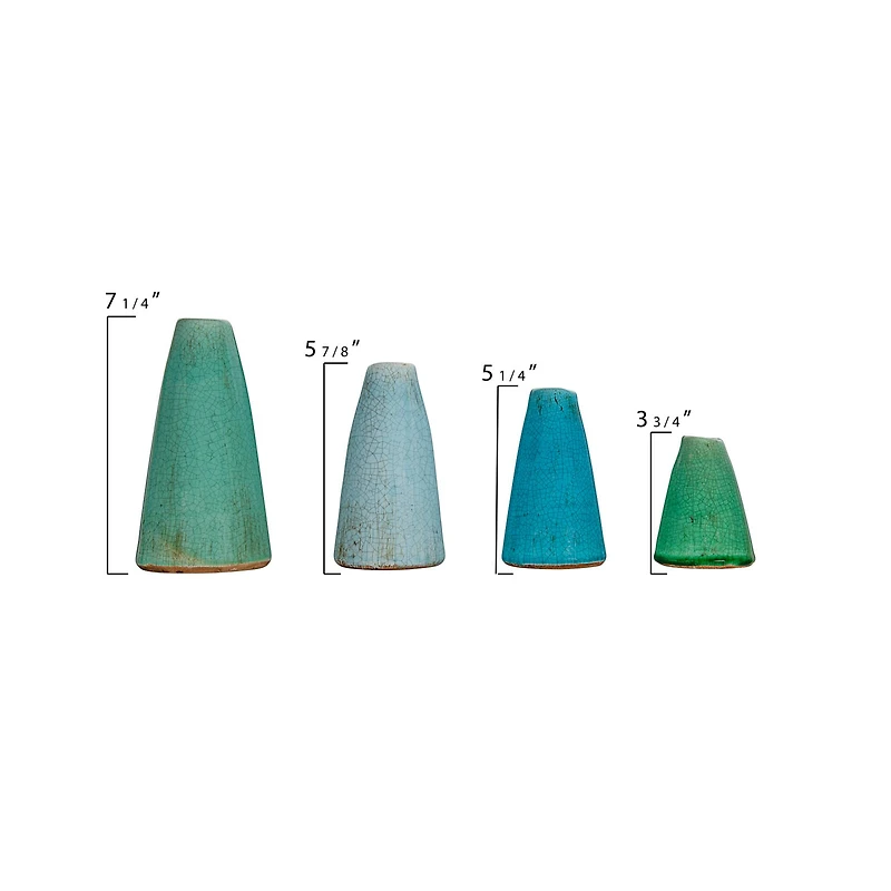 Hello Honey® Green & Blue Terracotta Vase Set