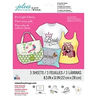 Jolee's® Easy Image Glitter For Light Fabrics Transfer Sheets