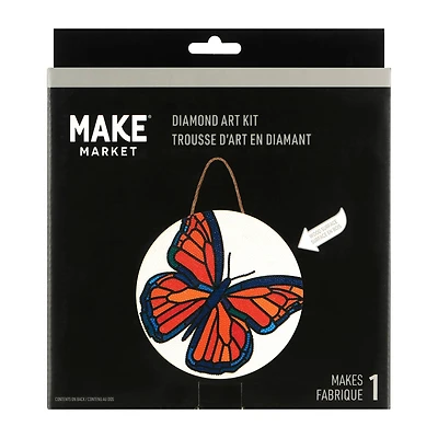 Butterfly Wood Plaque Diamond Art Kit by Make Market®