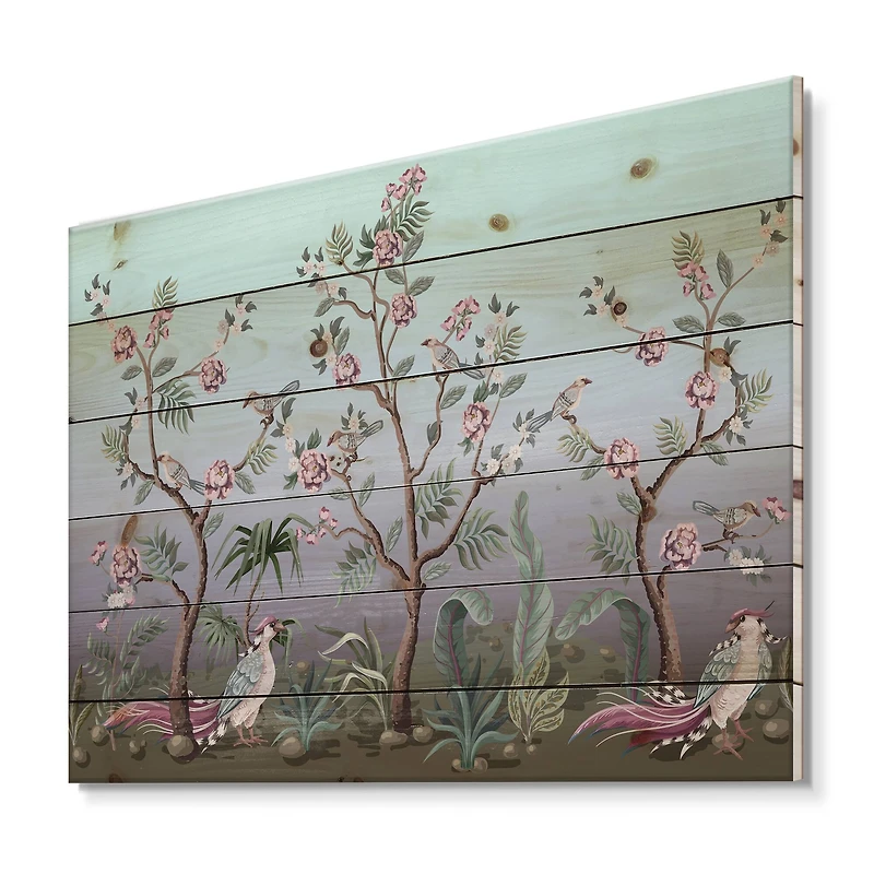Designart - Chinoiserie With Birds and Peonies II